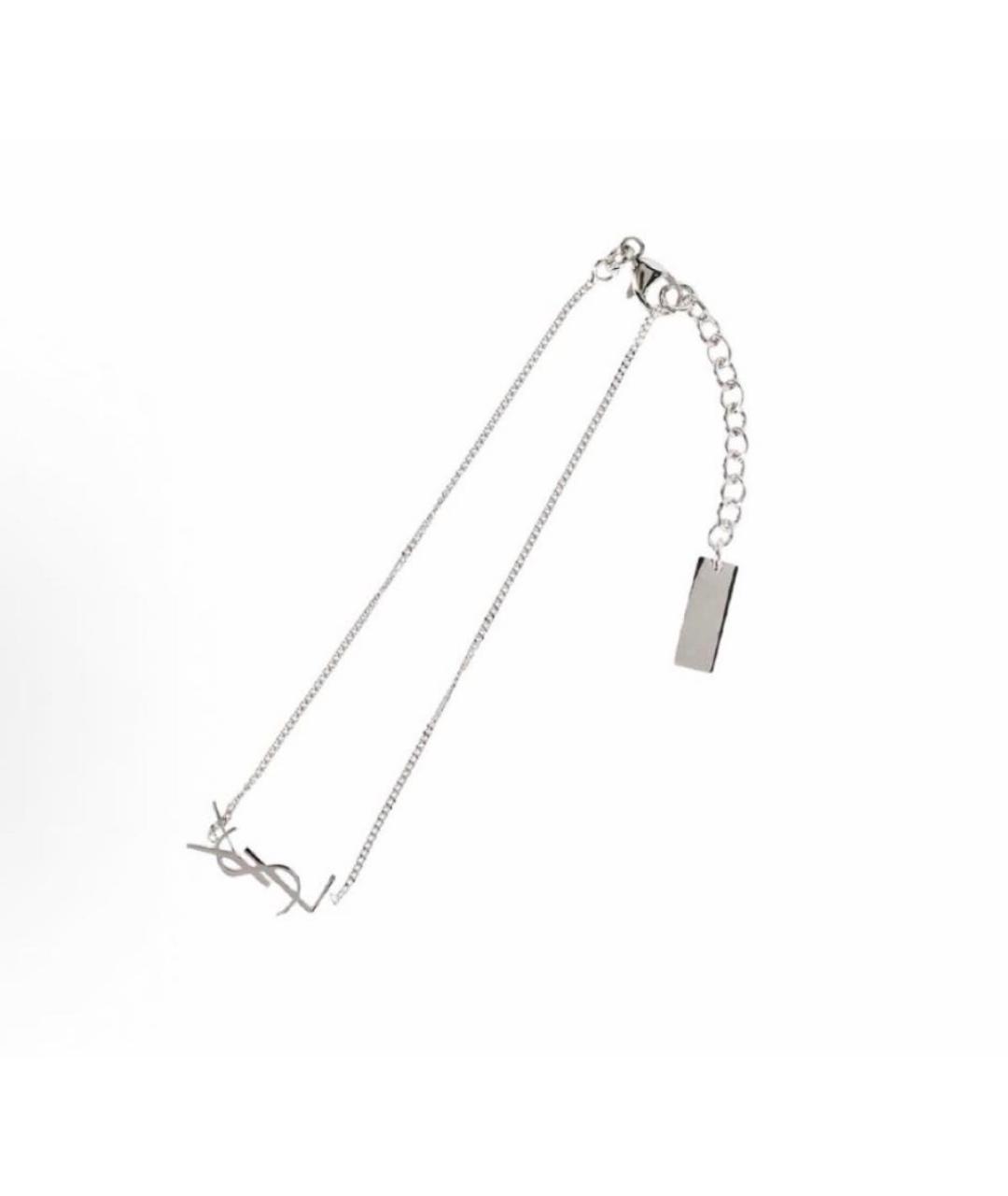 SAINT LAURENT Серебрянный латунный браслет, фото 2