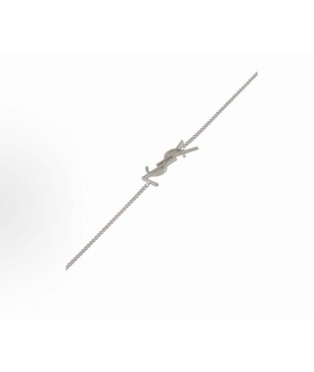 SAINT LAURENT Серебрянный латунный браслет, фото 4