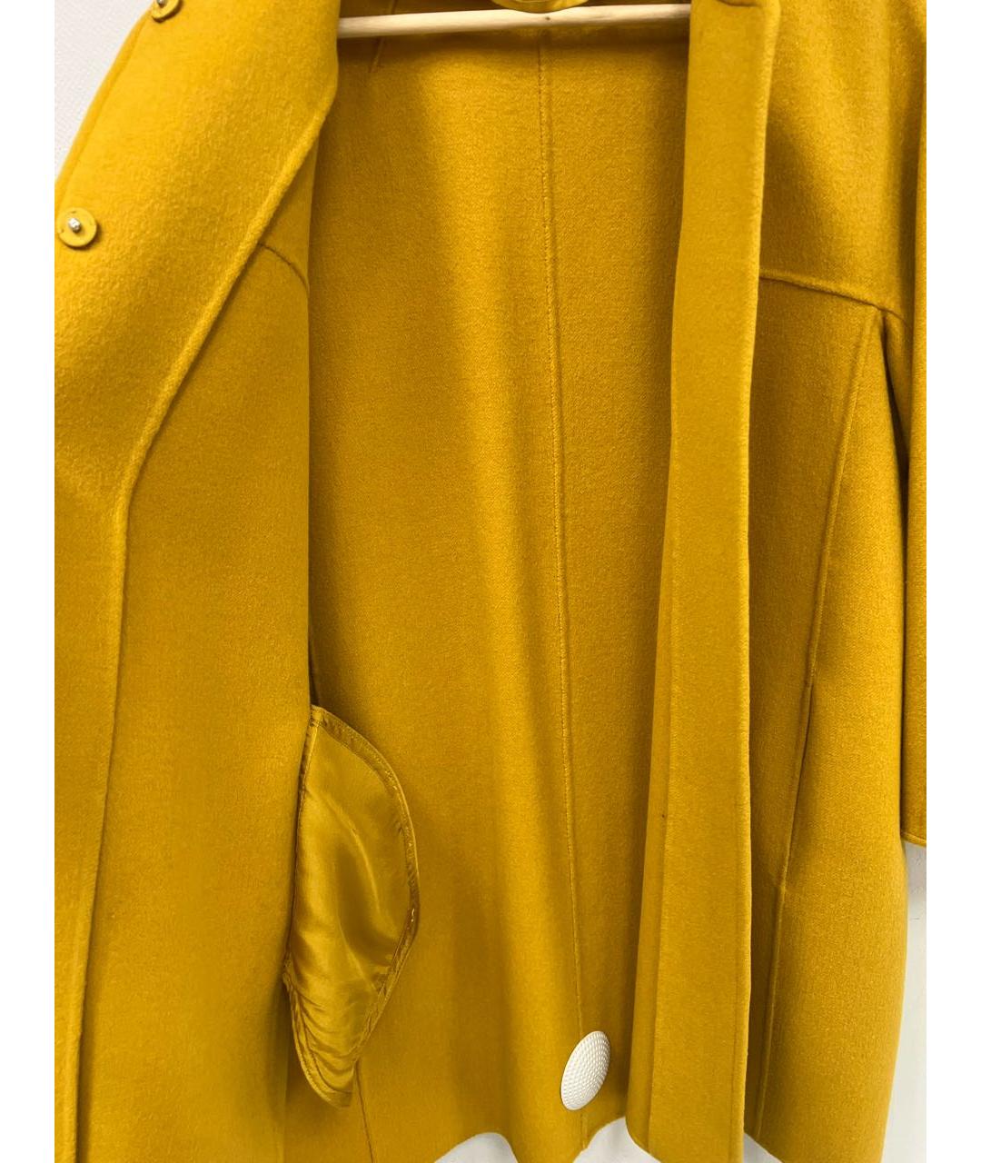 'S MAX MARA Горчичное шерстяное пальто, фото 4