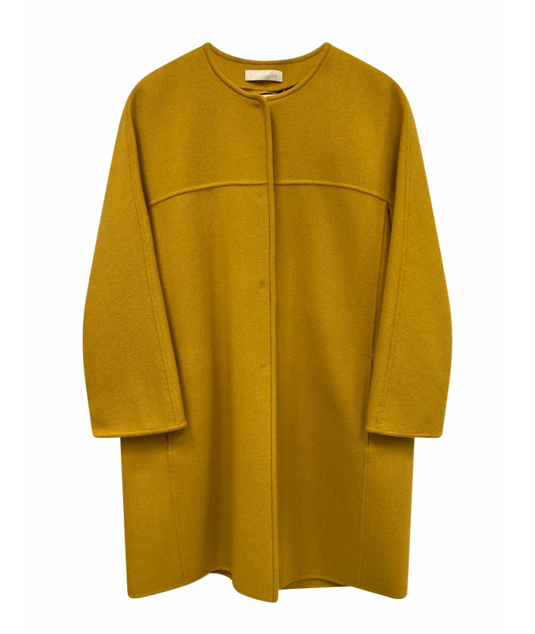 'S MAX MARA Горчичное шерстяное пальто, фото 1