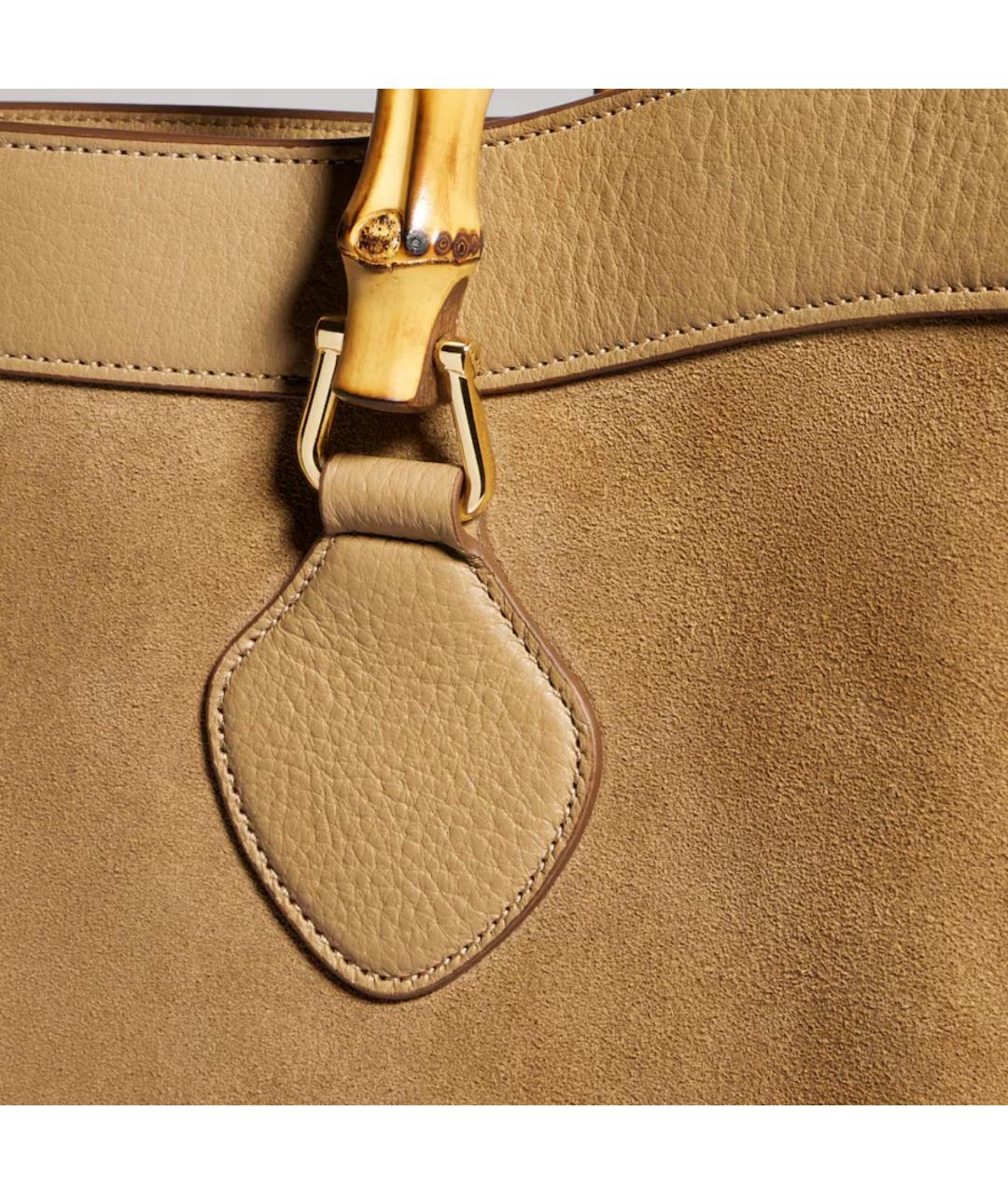 GUCCI Горчичная сумка тоут, фото 3
