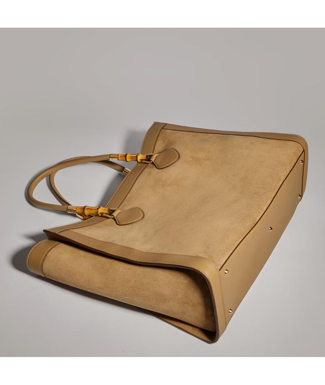GUCCI Горчичная сумка тоут, фото 6