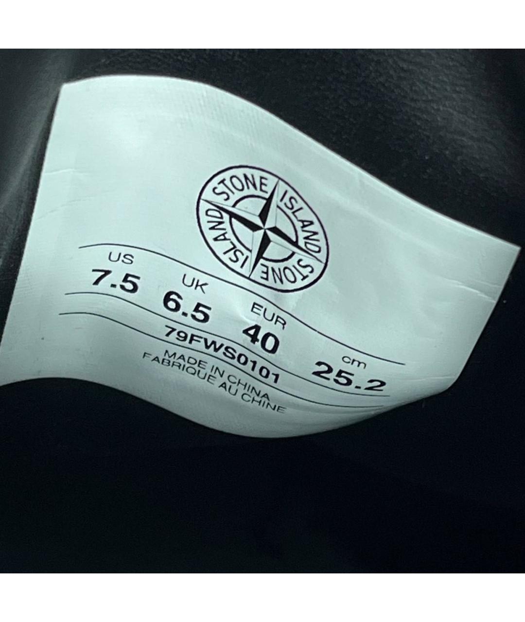 STONE ISLAND Черные замшевые низкие кроссовки / кеды, фото 8