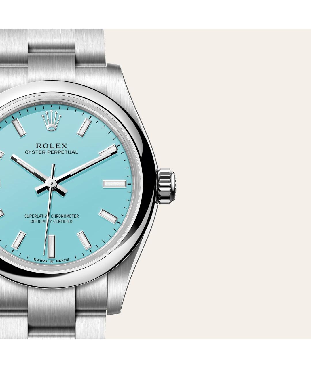 ROLEX Бирюзовые металлические часы, фото 2