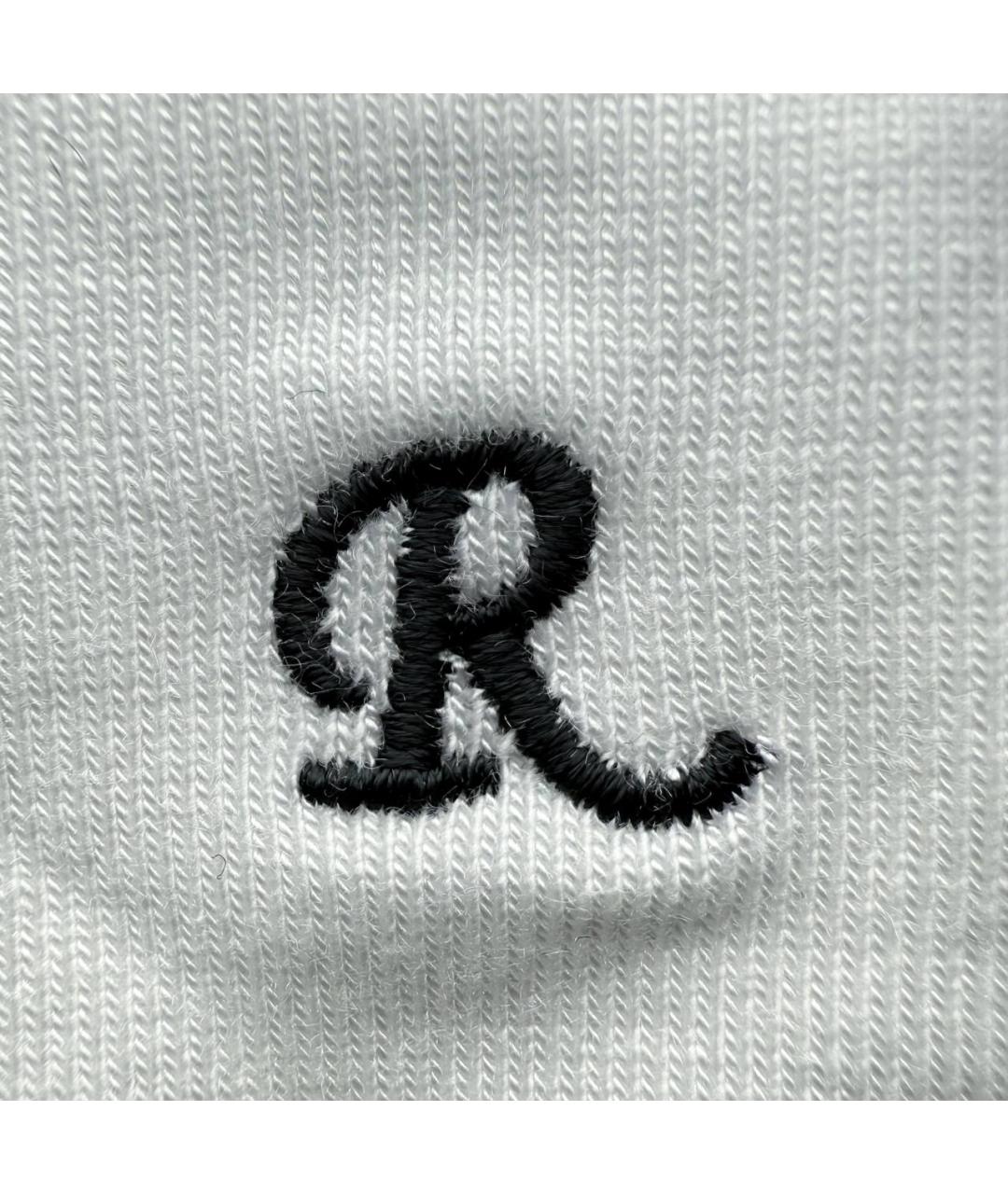 RAF SIMONS Белый хлопковый шарф, фото 4