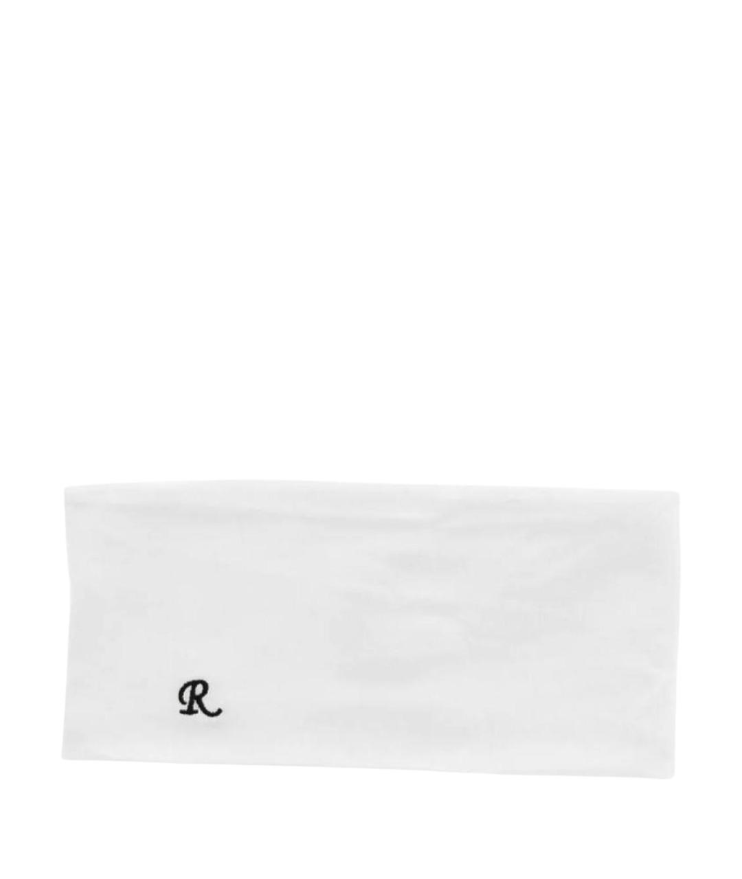 RAF SIMONS Белый хлопковый шарф, фото 1