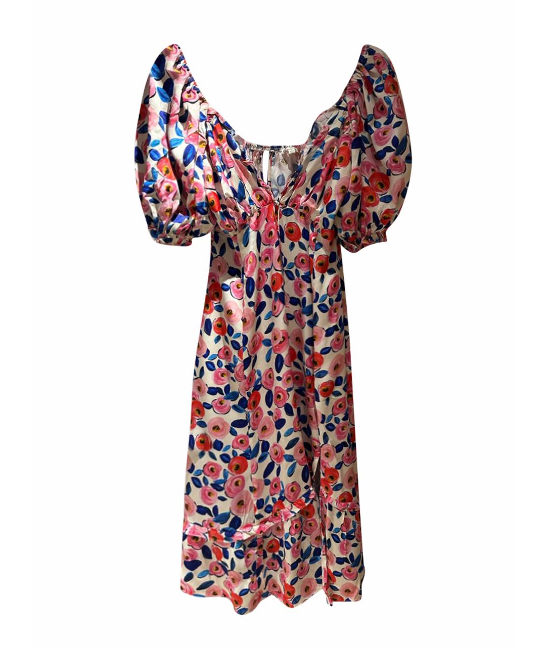 FOR LOVE AND LEMONS Мульти атласное платье, фото 1