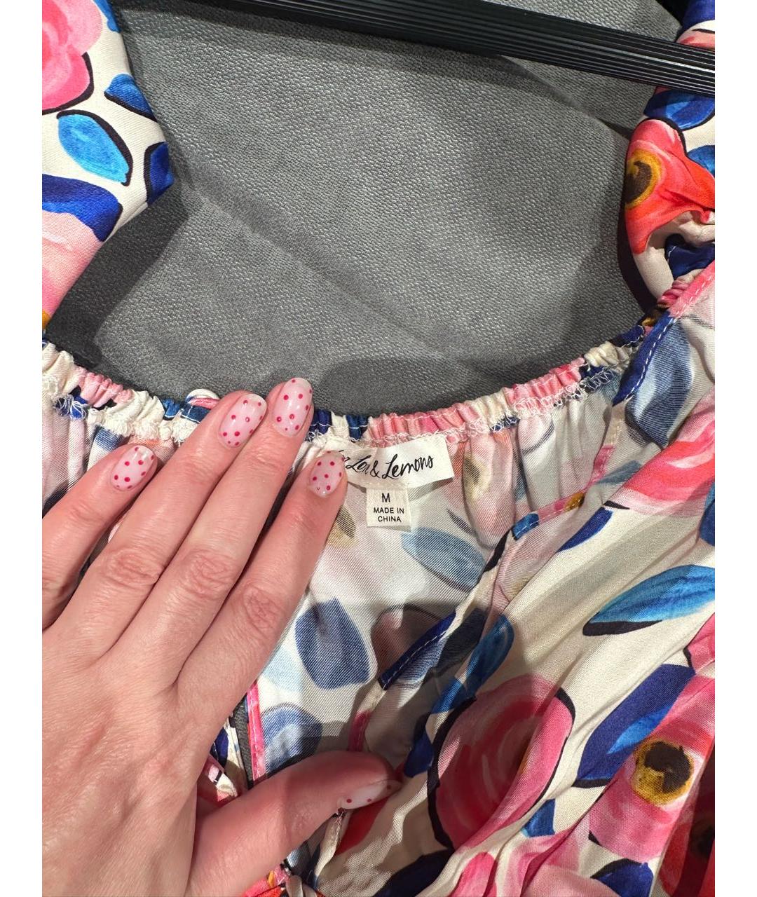 FOR LOVE AND LEMONS Мульти атласное платье, фото 3