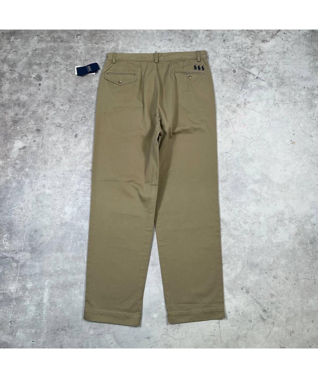 POLO RALPH LAUREN Бежевые хлопковые брюки чинос, фото 2