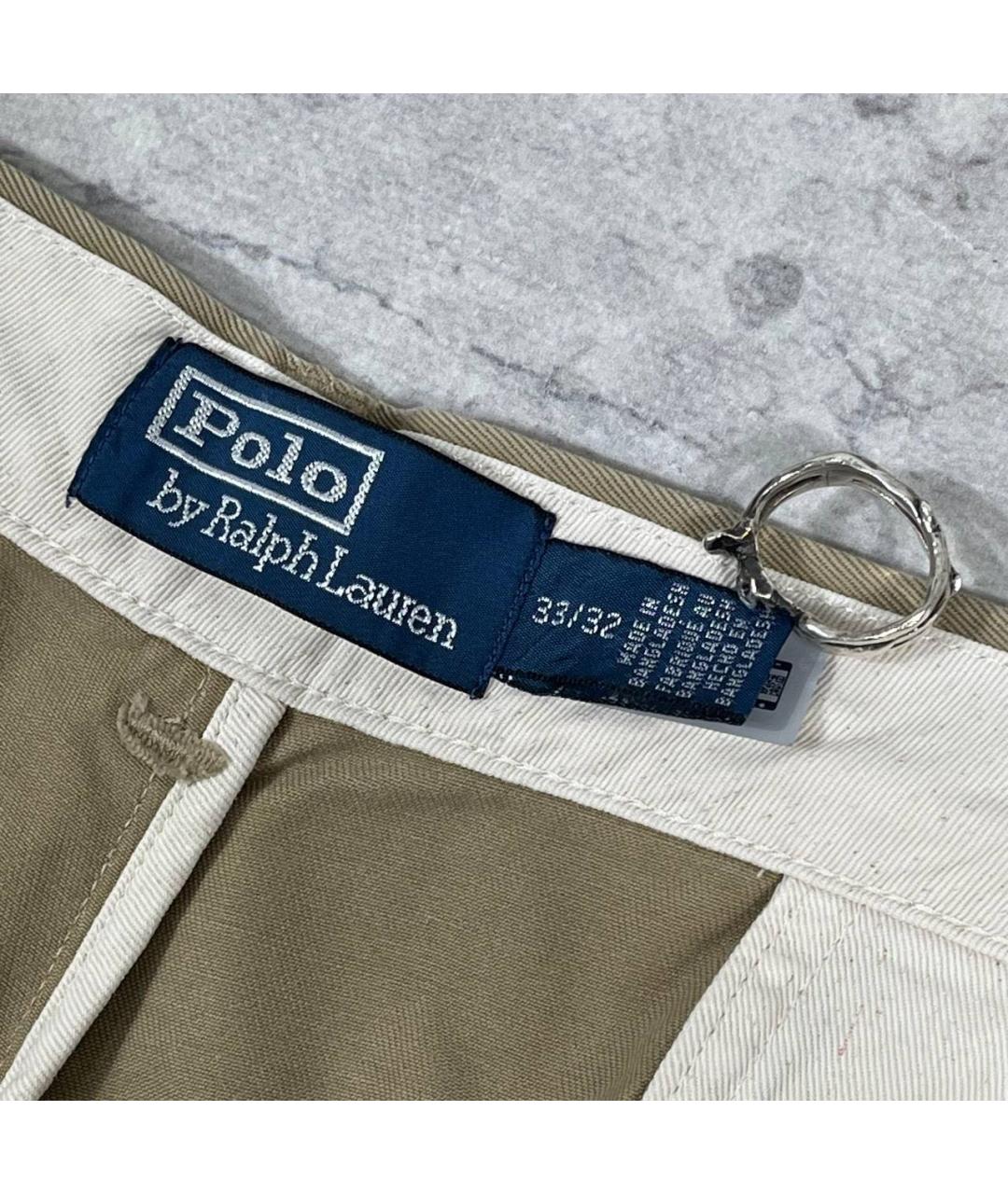 POLO RALPH LAUREN Бежевые хлопковые брюки чинос, фото 6