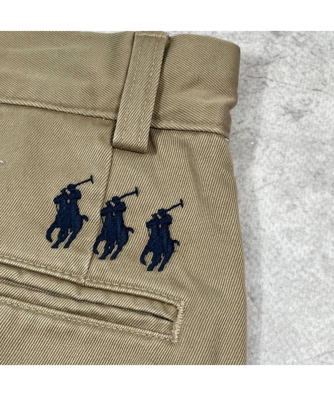 POLO RALPH LAUREN Бежевые хлопковые брюки чинос, фото 4
