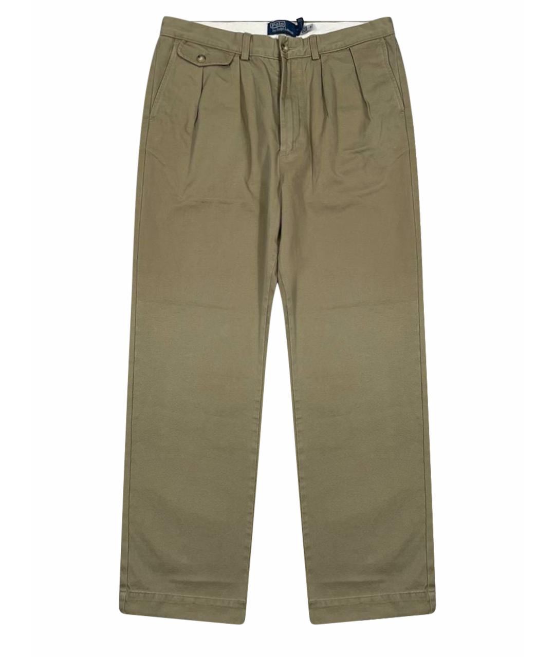 POLO RALPH LAUREN Бежевые хлопковые брюки чинос, фото 1