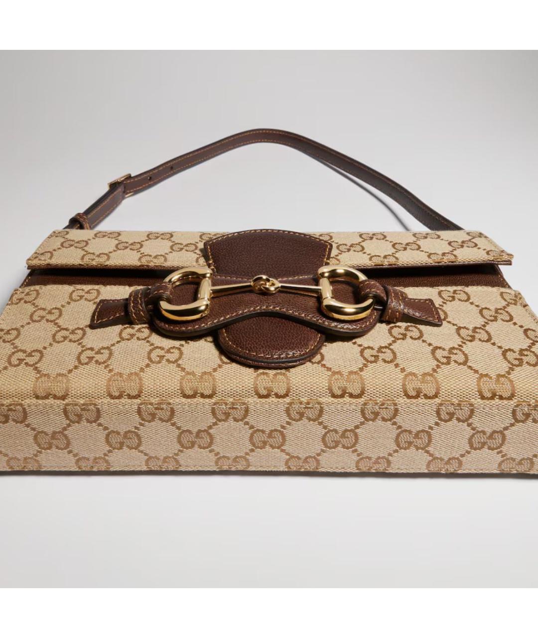 GUCCI Бежевая сумка с короткими ручками, фото 6