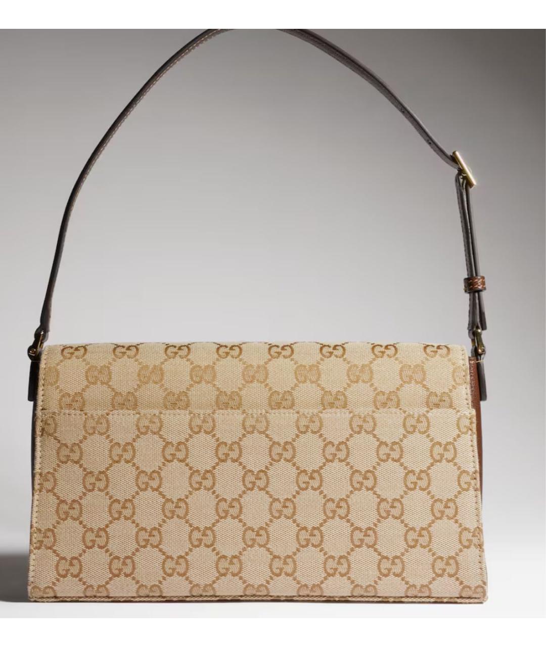 GUCCI Бежевая сумка с короткими ручками, фото 4