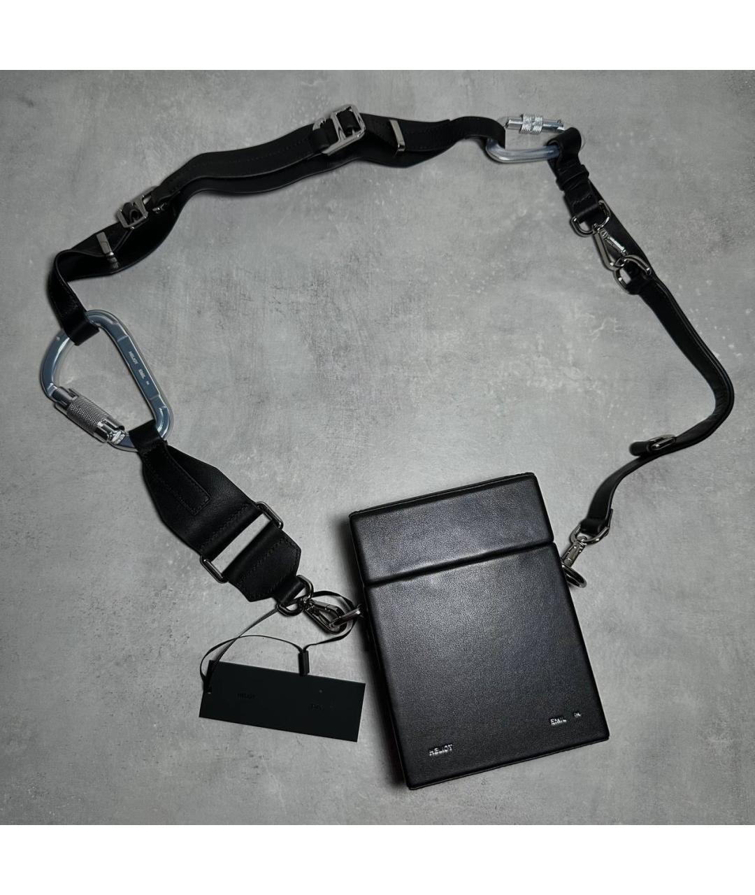 HELIOT EMIL Черная кожаная сумка на плечо, фото 10