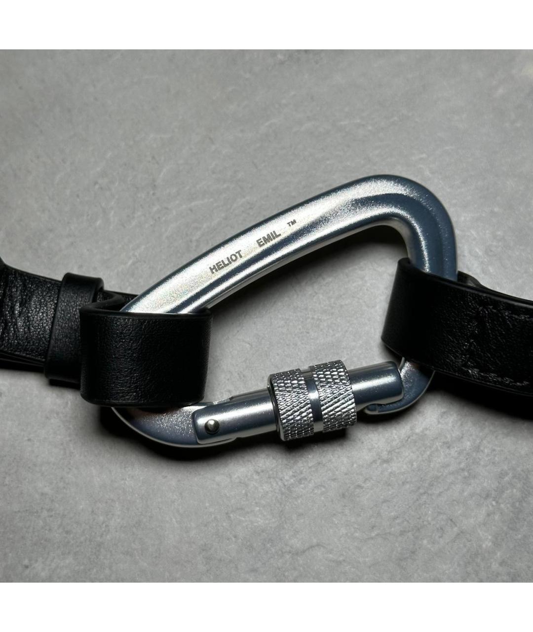 HELIOT EMIL Черная кожаная сумка на плечо, фото 7