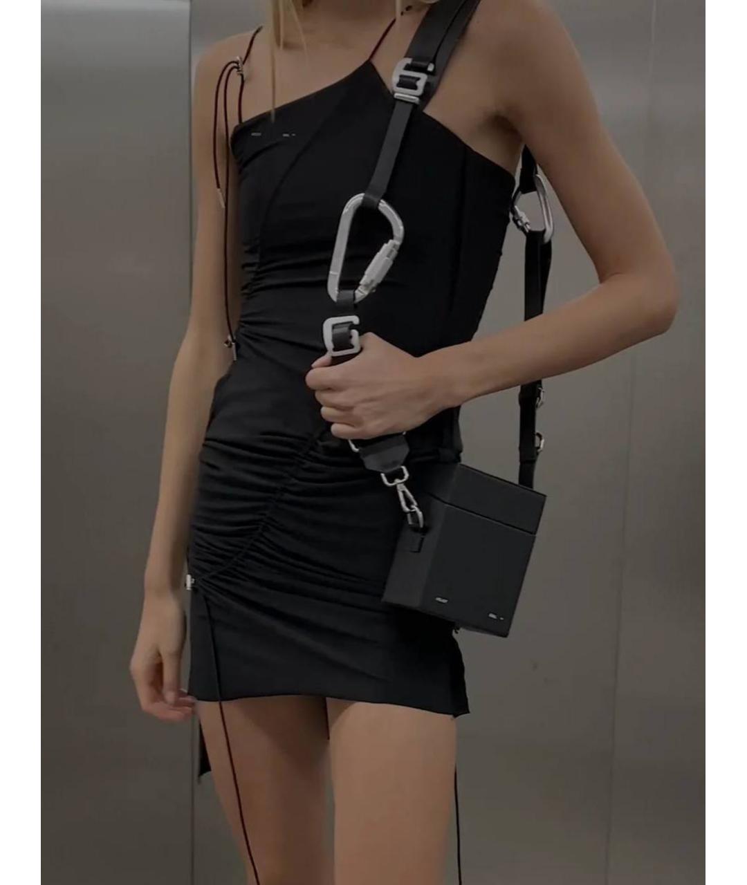 HELIOT EMIL Черная кожаная сумка на плечо, фото 5