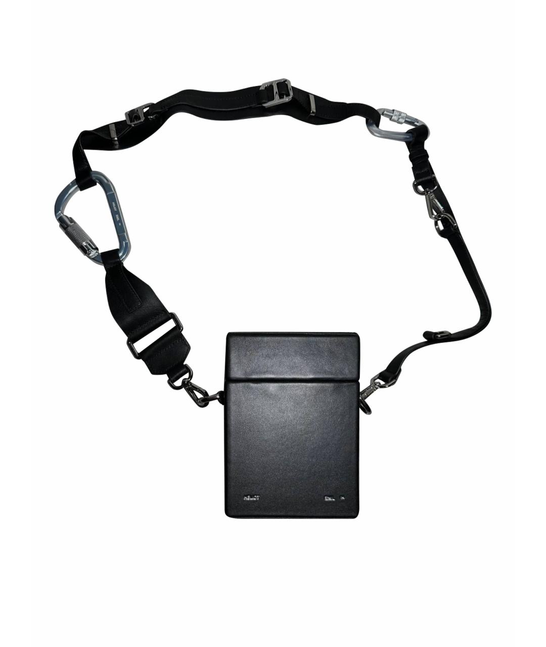 HELIOT EMIL Черная кожаная сумка на плечо, фото 1