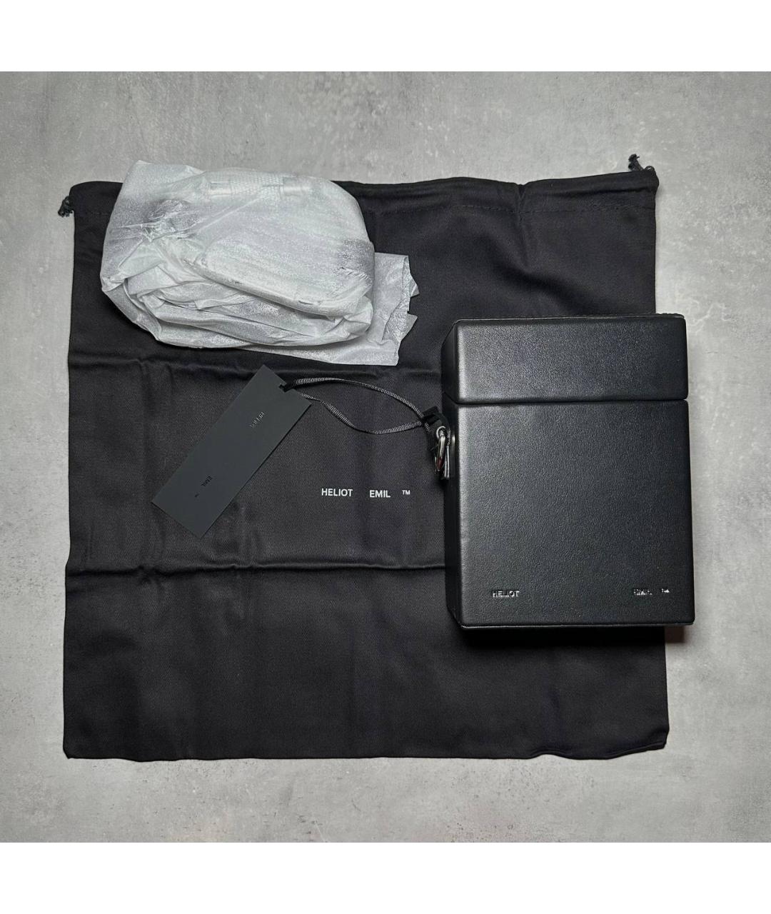 HELIOT EMIL Черная кожаная сумка на плечо, фото 4