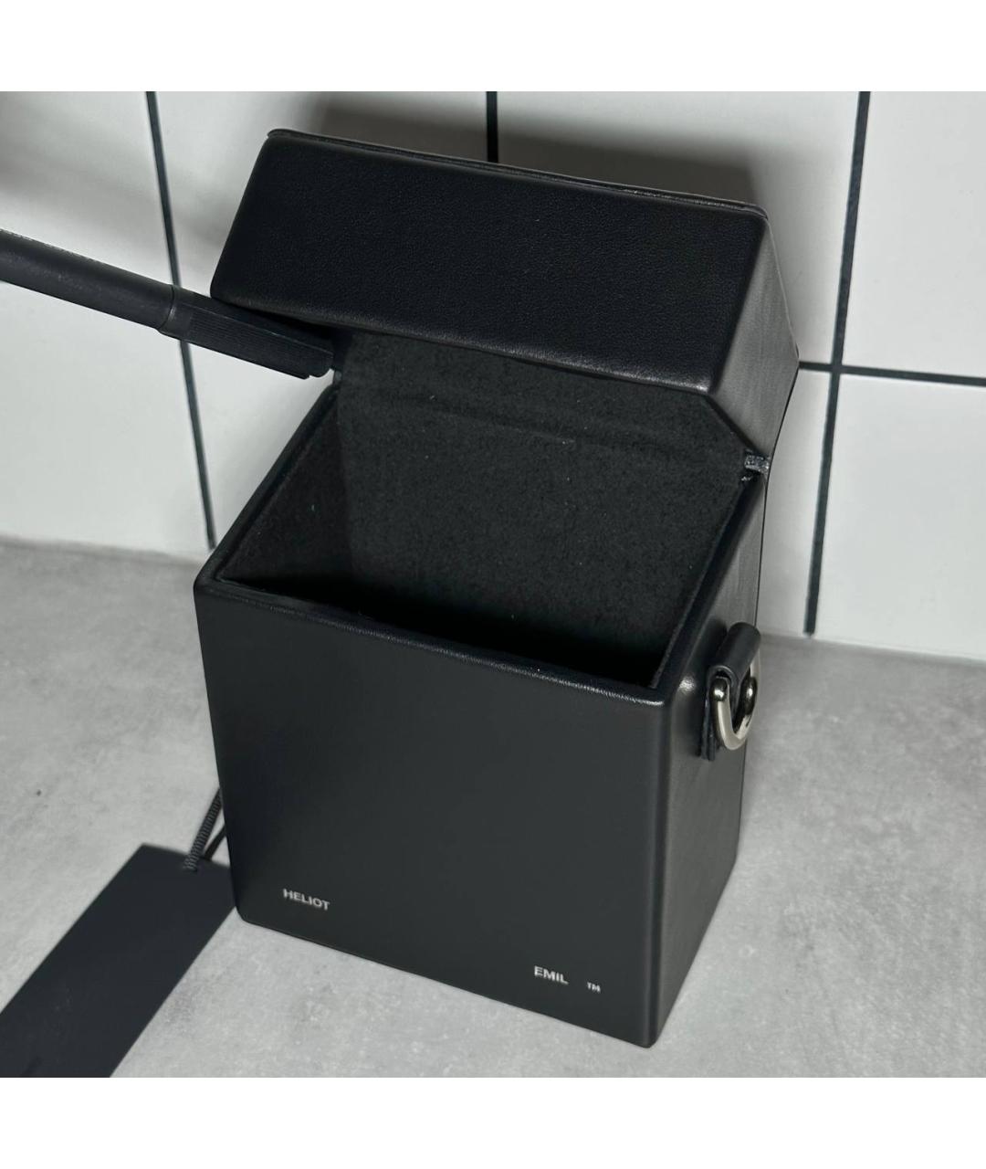 HELIOT EMIL Черная кожаная сумка на плечо, фото 9