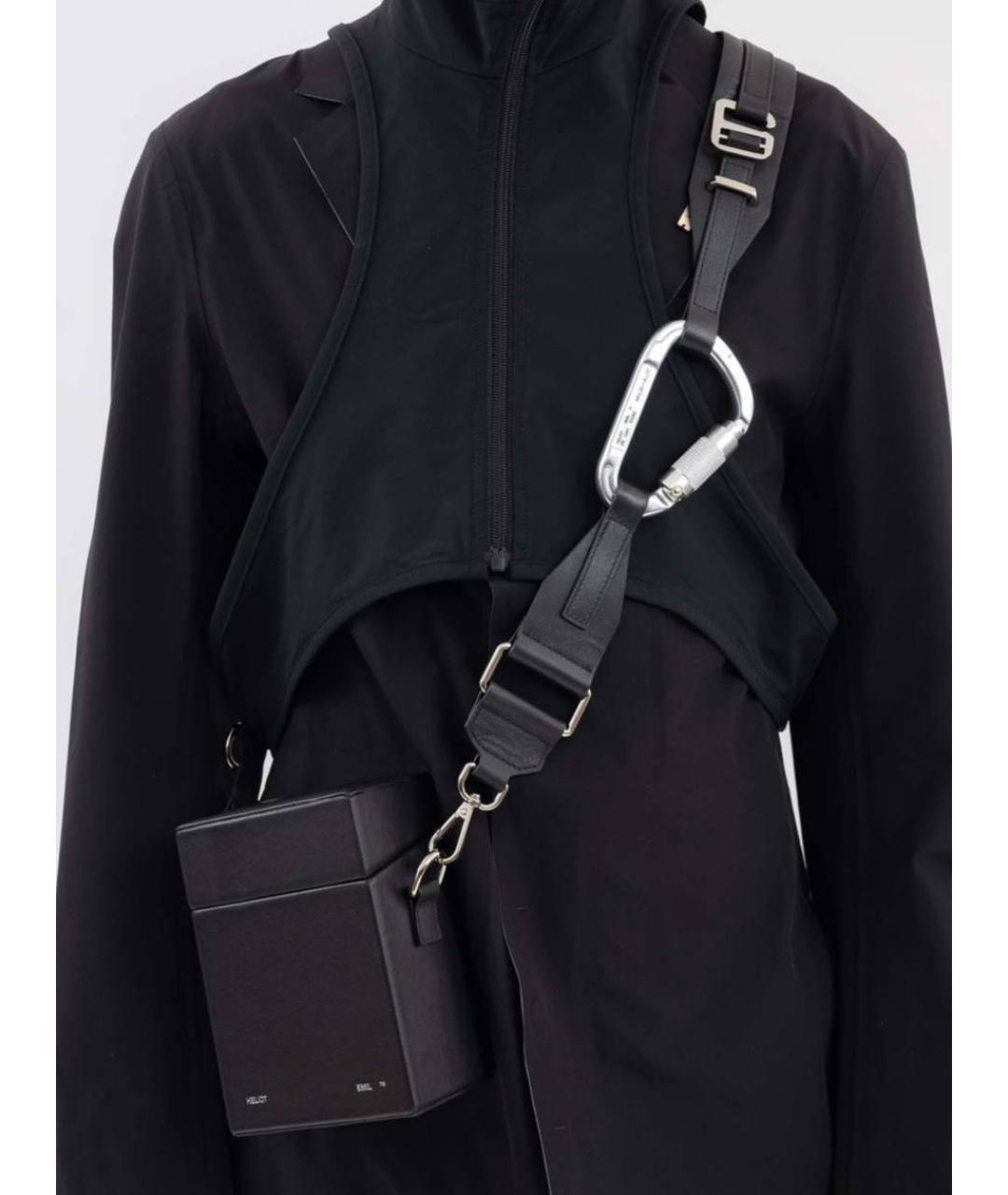 HELIOT EMIL Черная кожаная сумка на плечо, фото 3