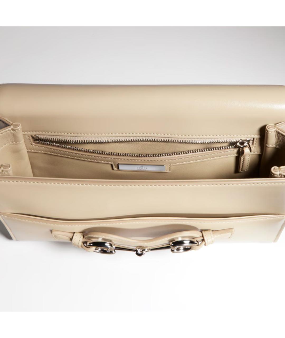 GUCCI Бежевая сумка с короткими ручками, фото 5