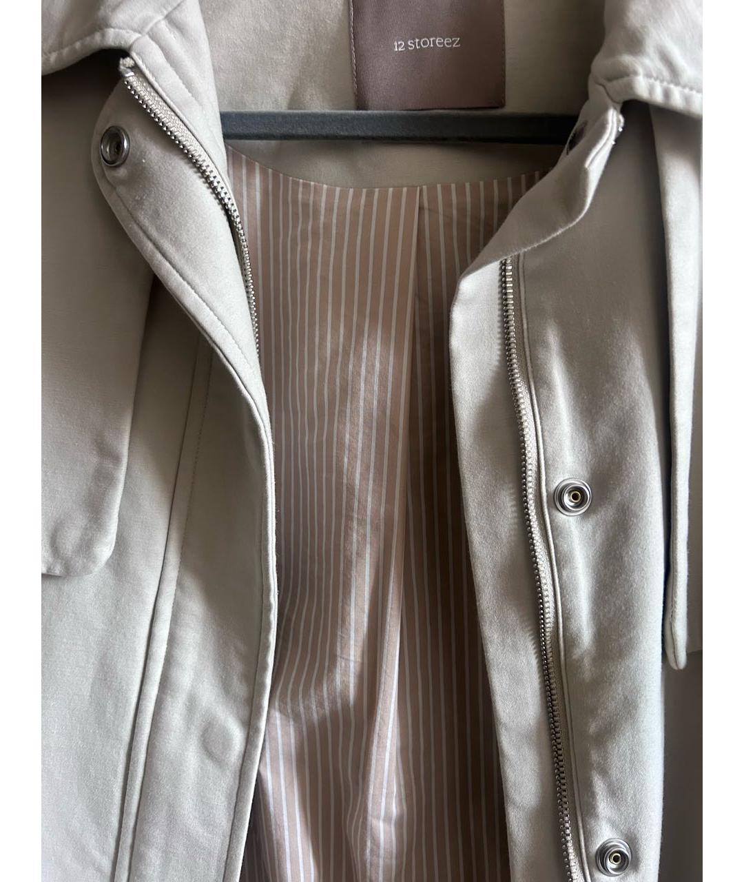 12 STOREEZ Бежевая хлопковая куртка, фото 4
