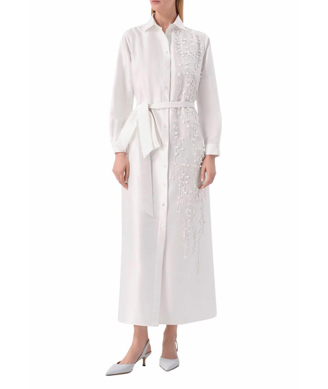 KITON Белое хлопковое вечернее платье, фото 2