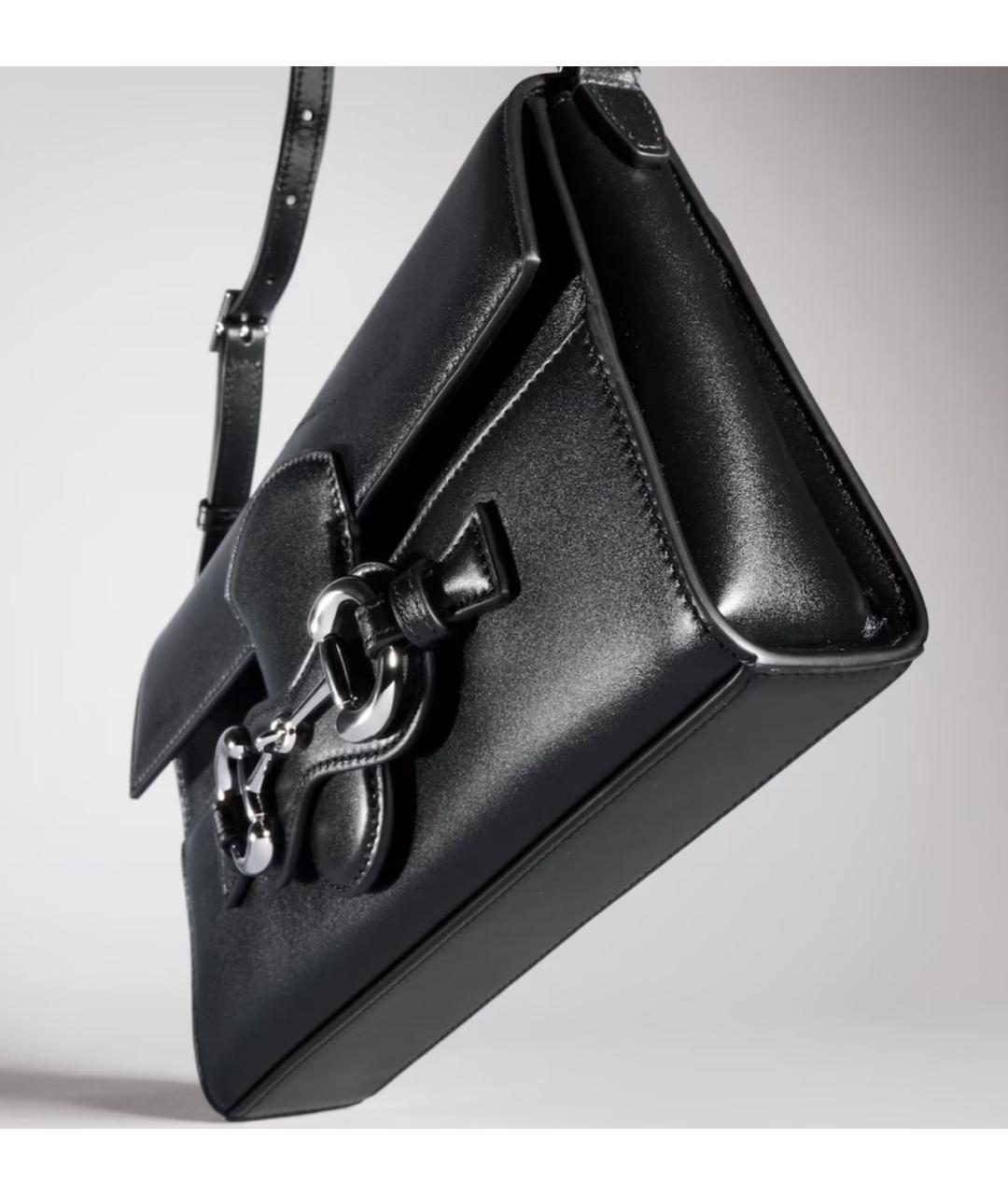 GUCCI Черная кожаная сумка с короткими ручками, фото 6