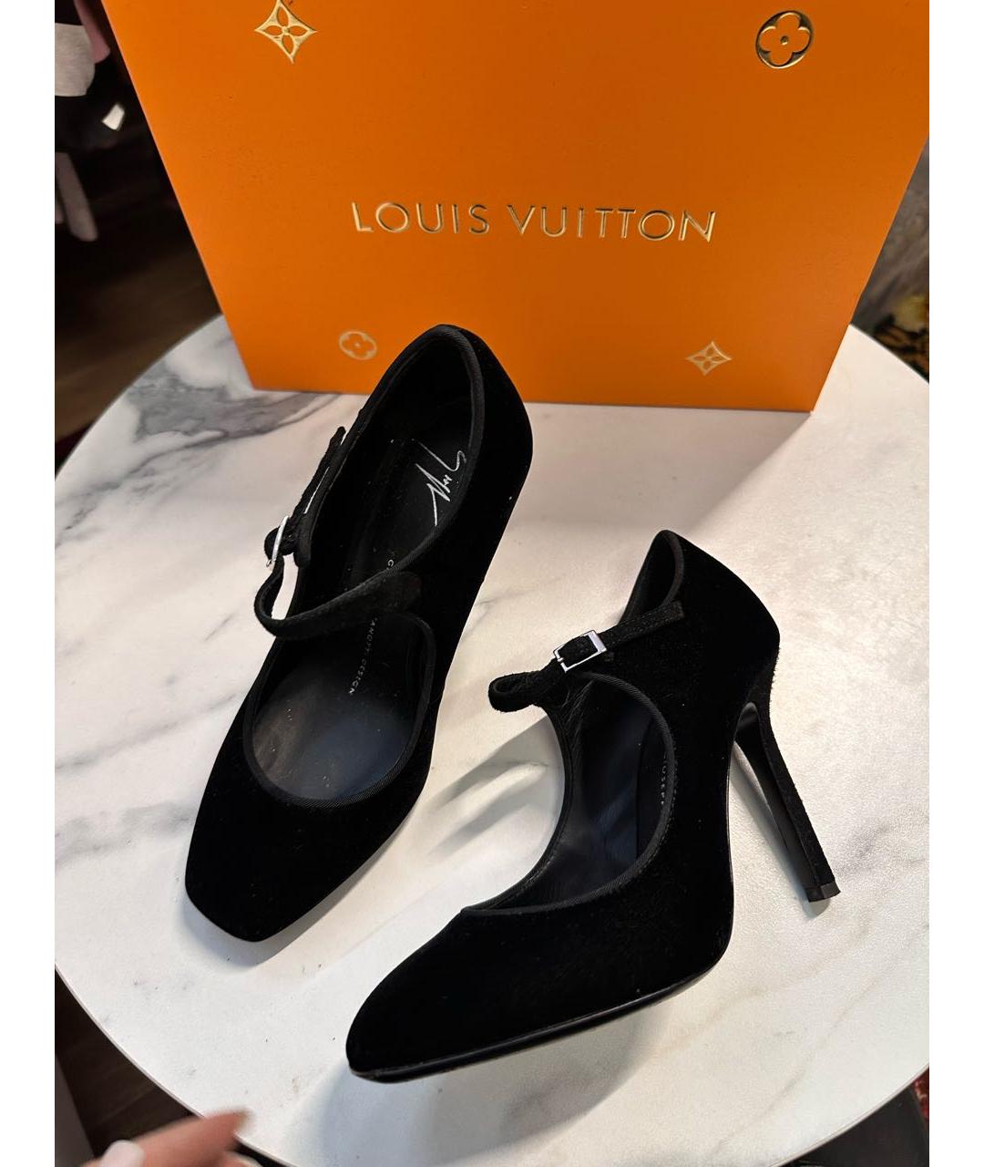 GIUSEPPE ZANOTTI DESIGN Черные бархатные туфли, фото 7