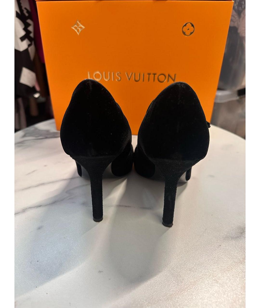 GIUSEPPE ZANOTTI DESIGN Черные бархатные туфли, фото 4