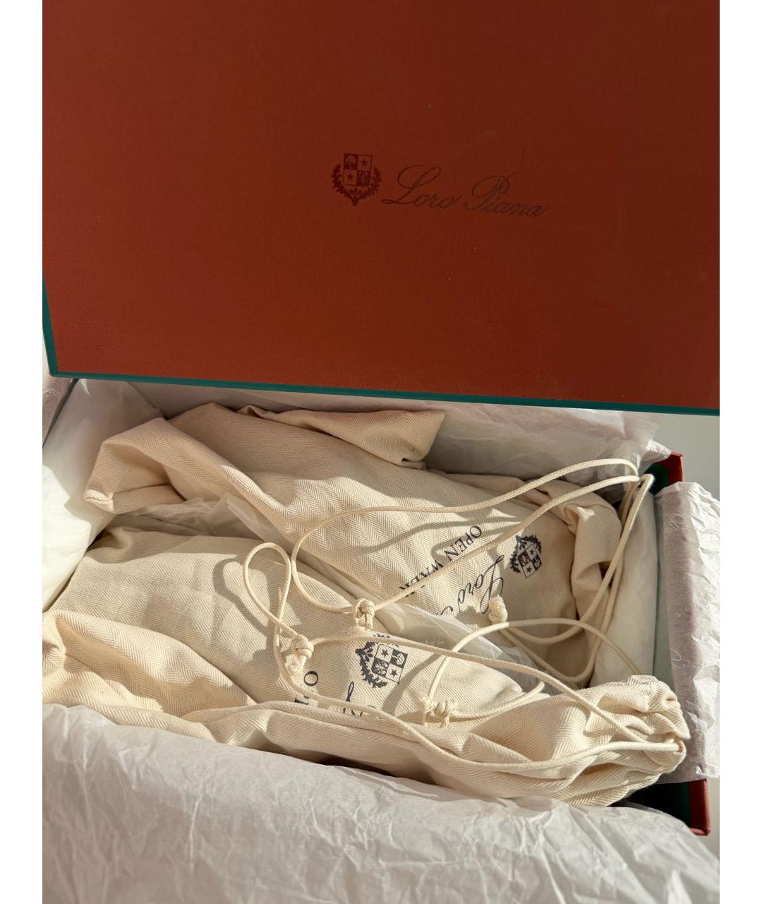 LORO PIANA Коричневые замшевые лоферы, фото 6