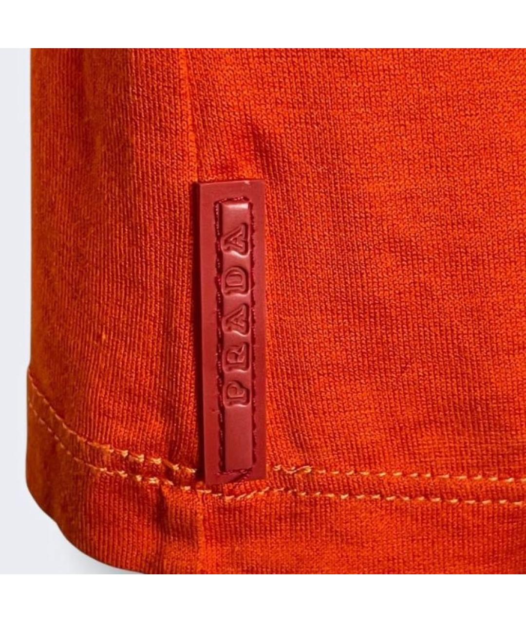 PRADA Красная хлопковая майка, фото 3