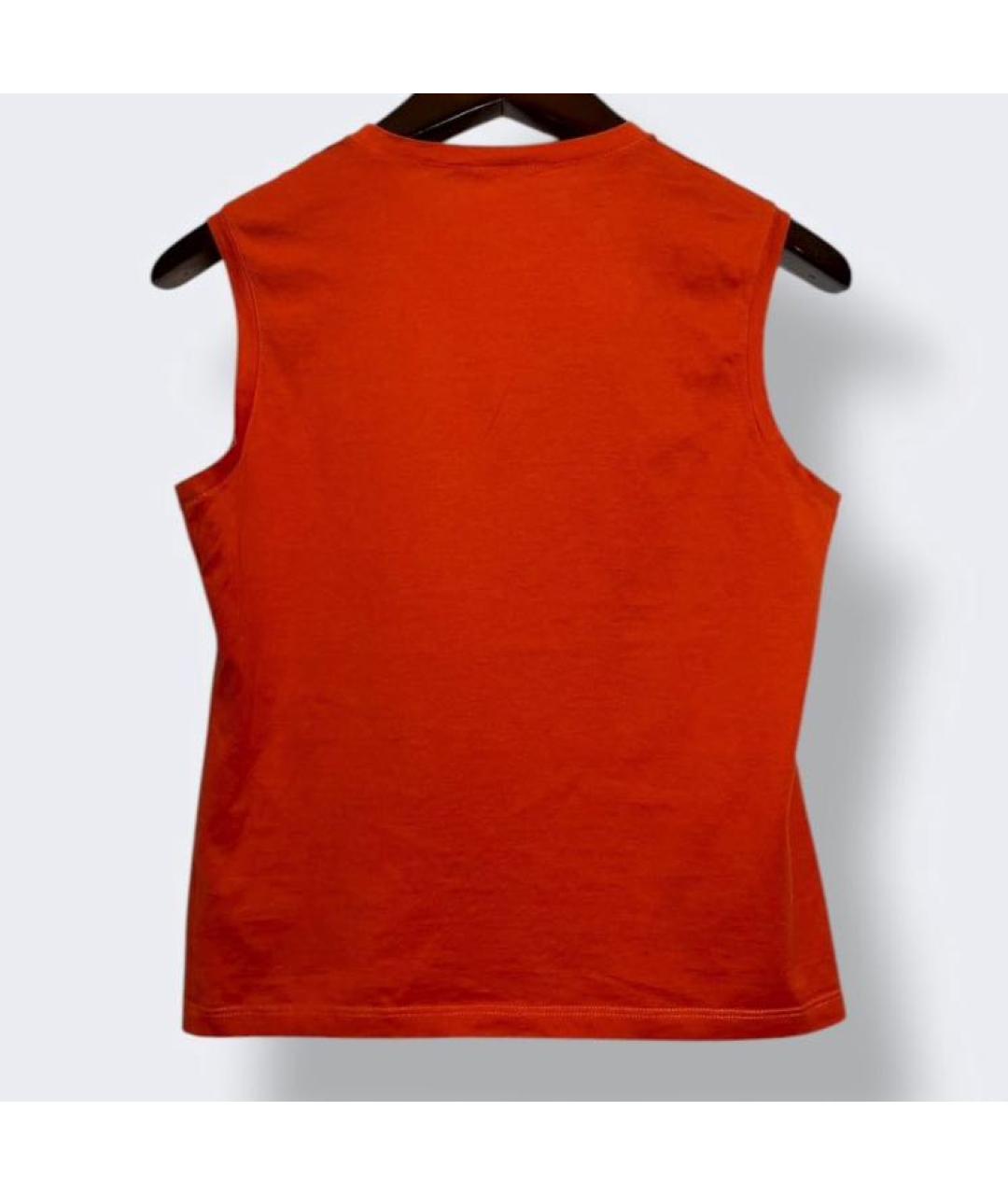 PRADA Красная хлопковая майка, фото 6