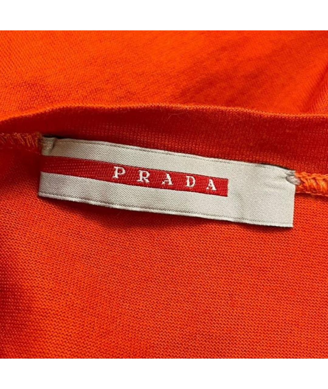 PRADA Красная хлопковая майка, фото 2