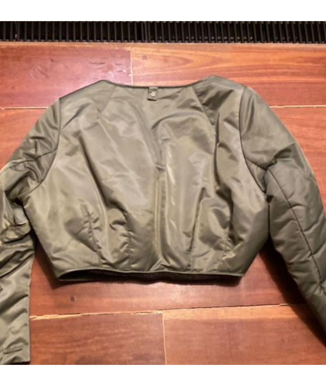 PRADA Хаки вискозная куртка, фото 7