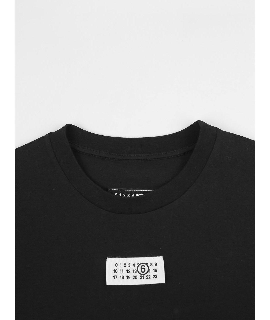 MM6 MAISON MARGIELA Черная хлопковая футболка, фото 8