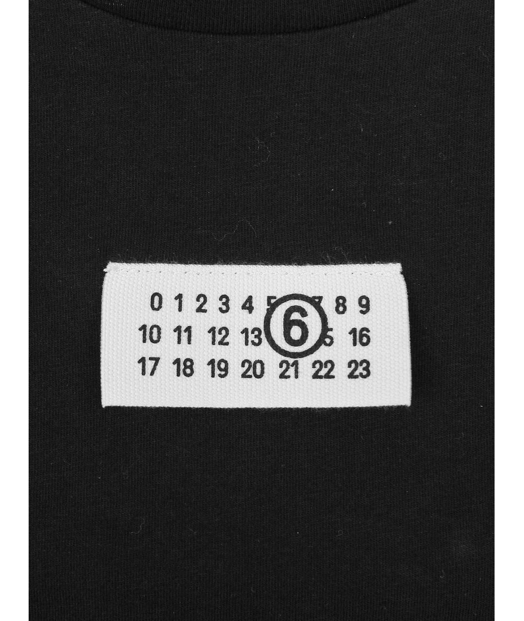 MM6 MAISON MARGIELA Черная хлопковая футболка, фото 3