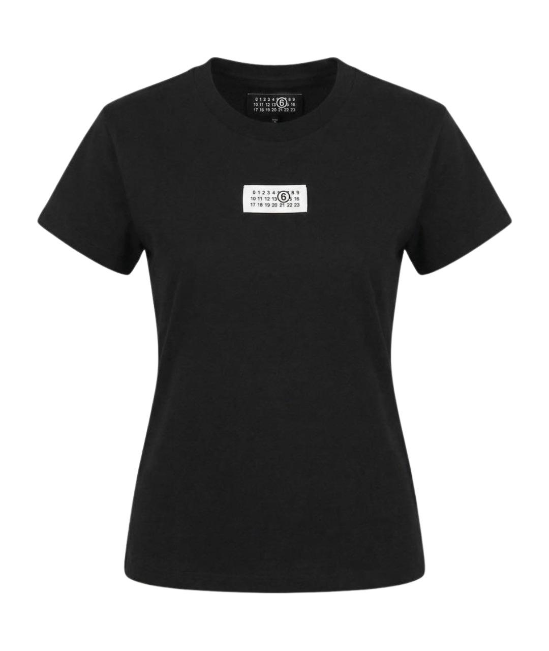 MM6 MAISON MARGIELA Черная хлопковая футболка, фото 1