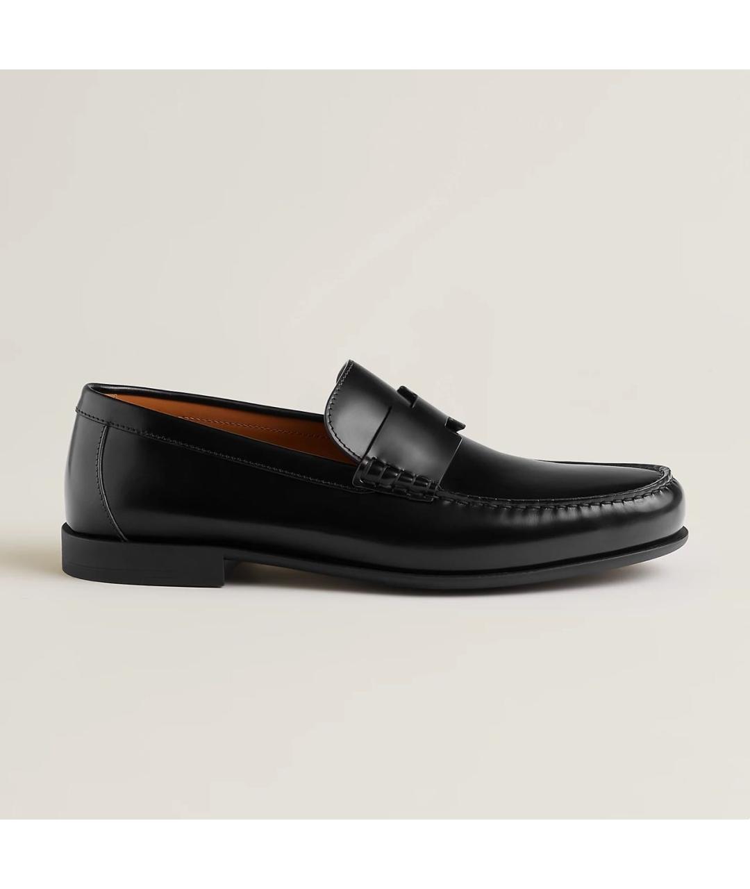 HERMES Черные кожаные лоферы, фото 6