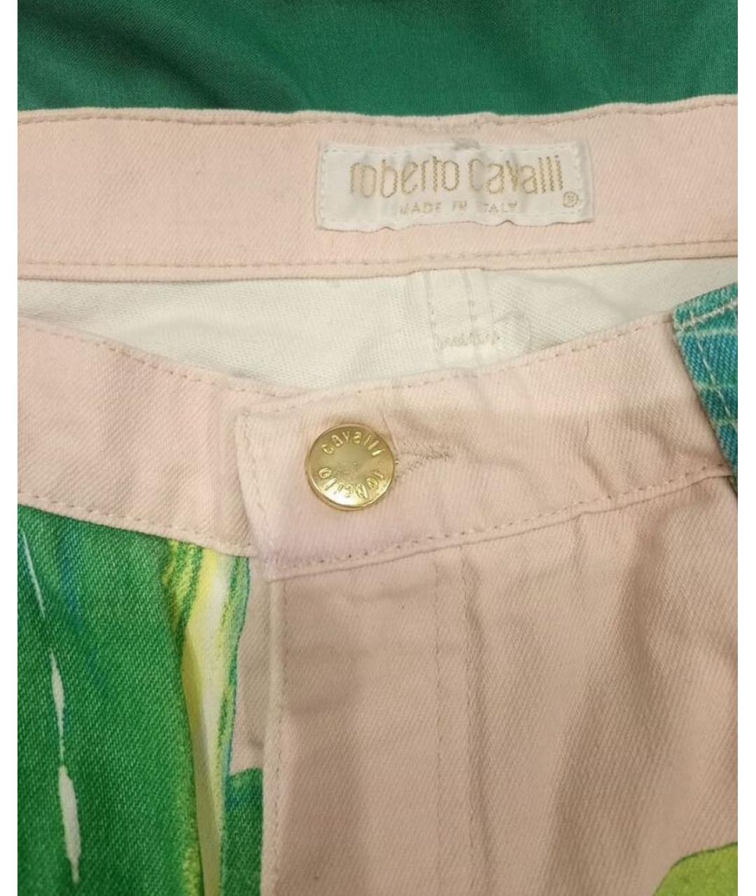 ROBERTO CAVALLI Мульти хлопко-эластановые прямые джинсы, фото 5