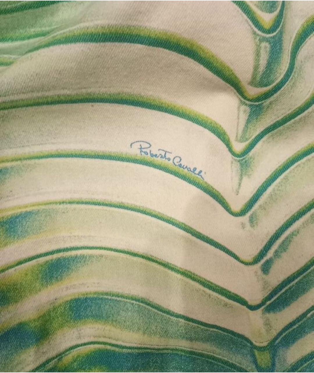 ROBERTO CAVALLI Мульти хлопко-эластановые прямые джинсы, фото 4