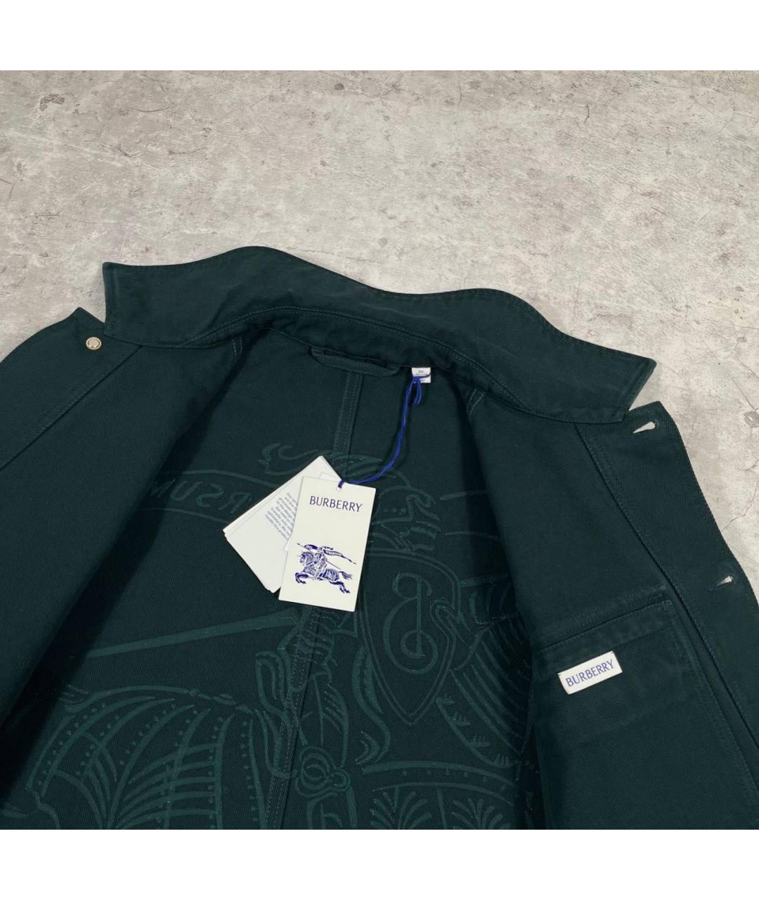 BURBERRY Зеленая деним куртка, фото 6