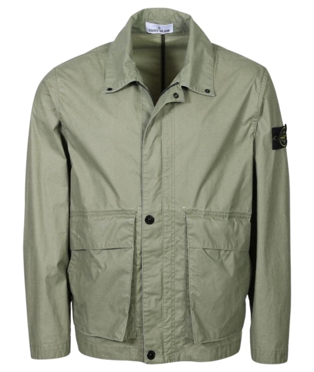 STONE ISLAND Зеленая полиэстеровая куртка, фото 1