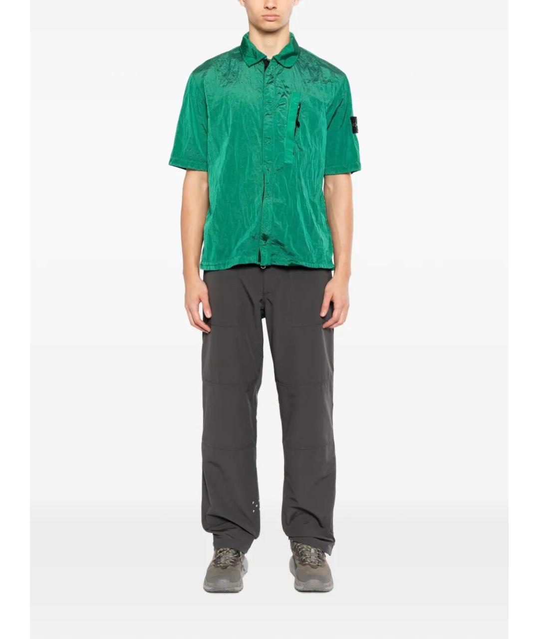 STONE ISLAND Зеленая кэжуал рубашка, фото 2