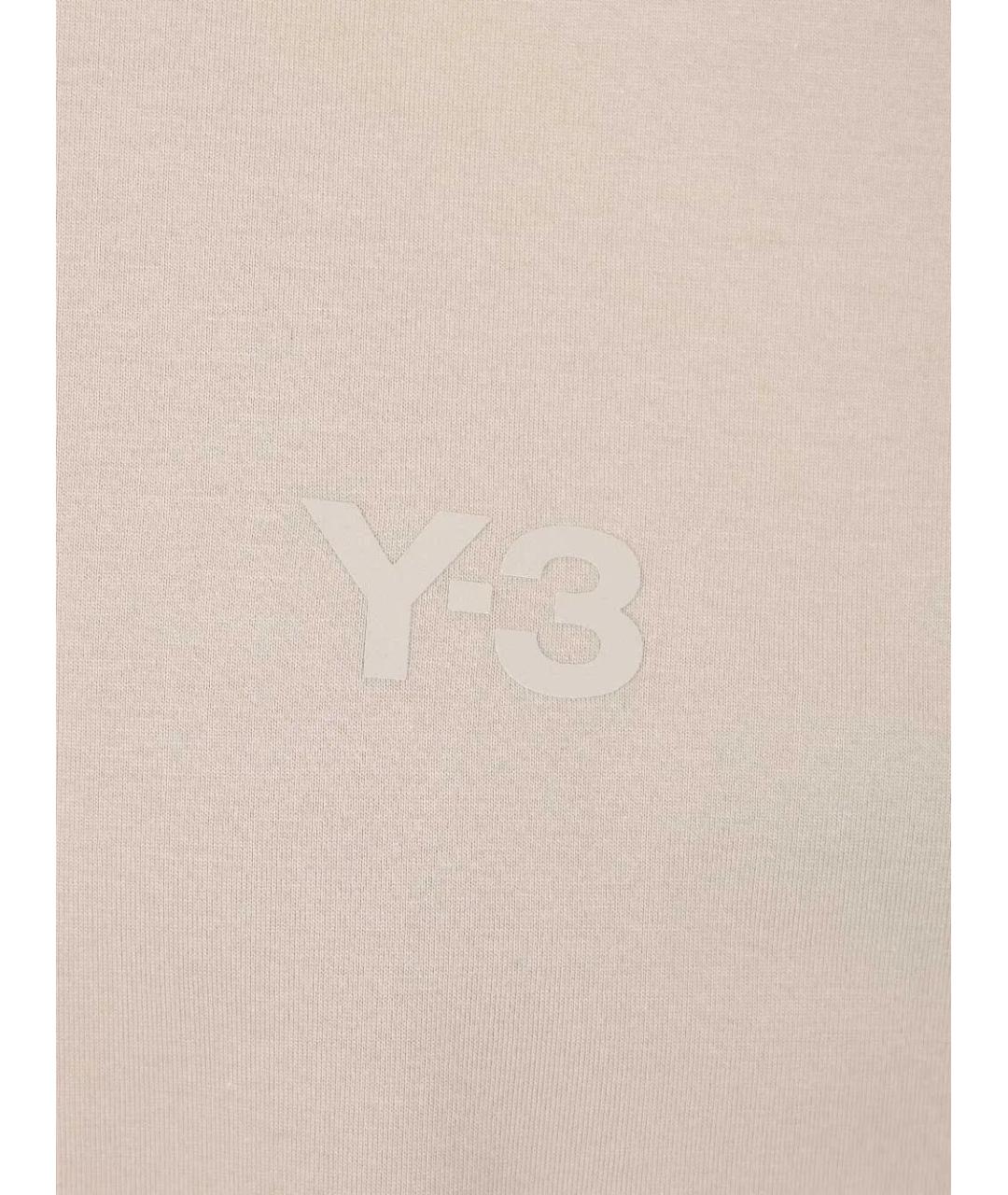 Y-3 Бежевая хлопковая футболка, фото 3