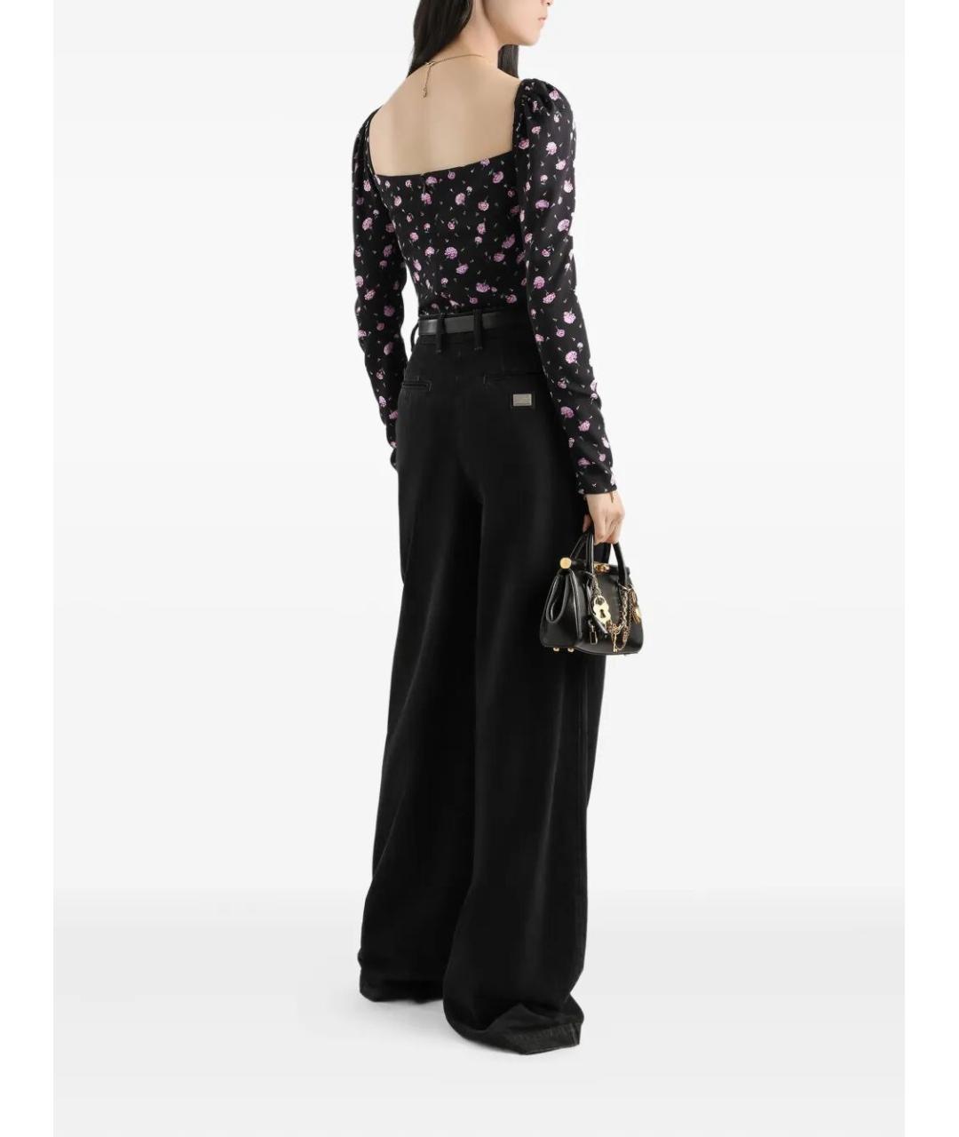 DOLCE&GABBANA Черная шелковая блузы, фото 4