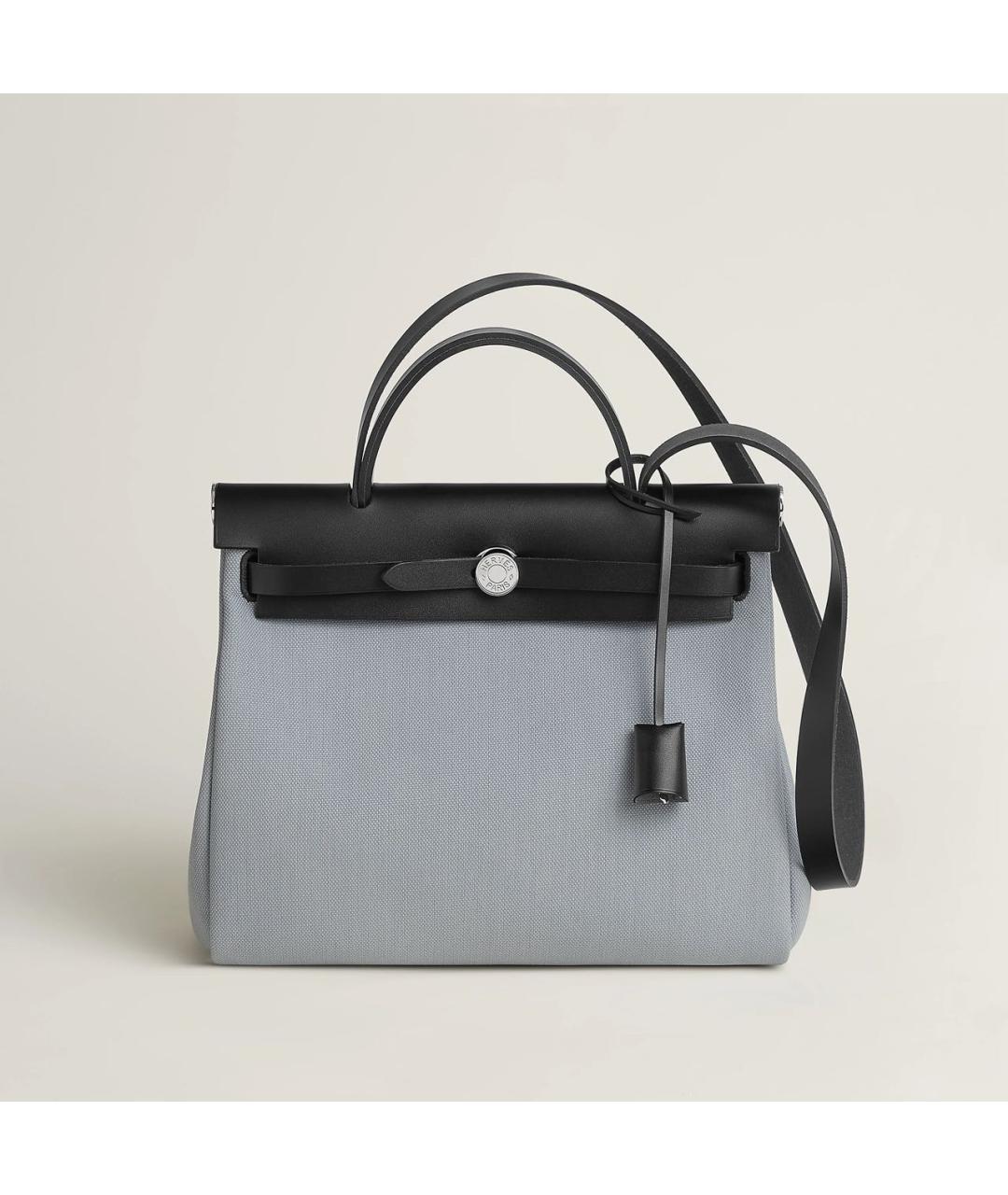 HERMES Серая тканевая сумка через плечо, фото 8