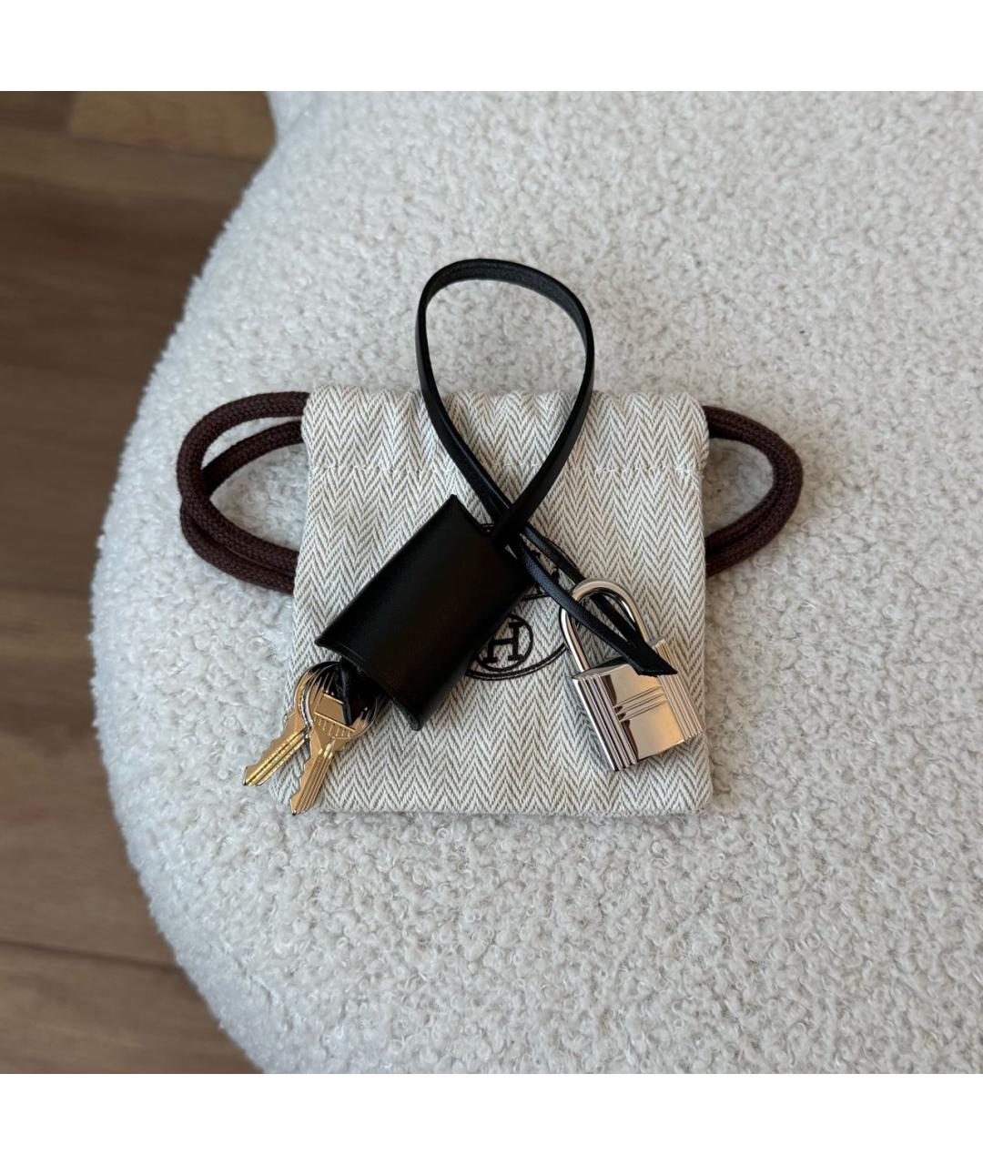 HERMES Серая тканевая сумка через плечо, фото 7