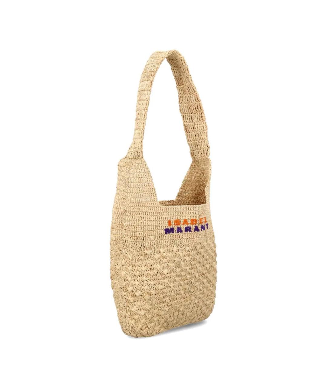 ISABEL MARANT Бежевая пелетеная сумка через плечо, фото 3